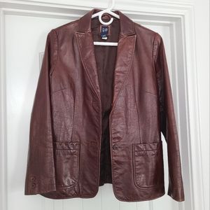Vintage Gap Genuine Leather Blazer Jacket